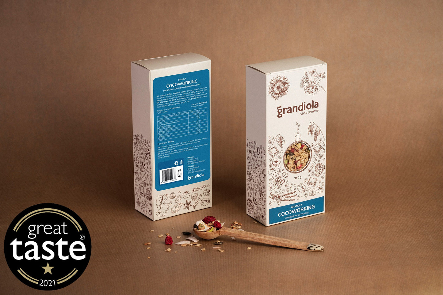 Kokosová granola s malinami | Grandiola Cocoworking